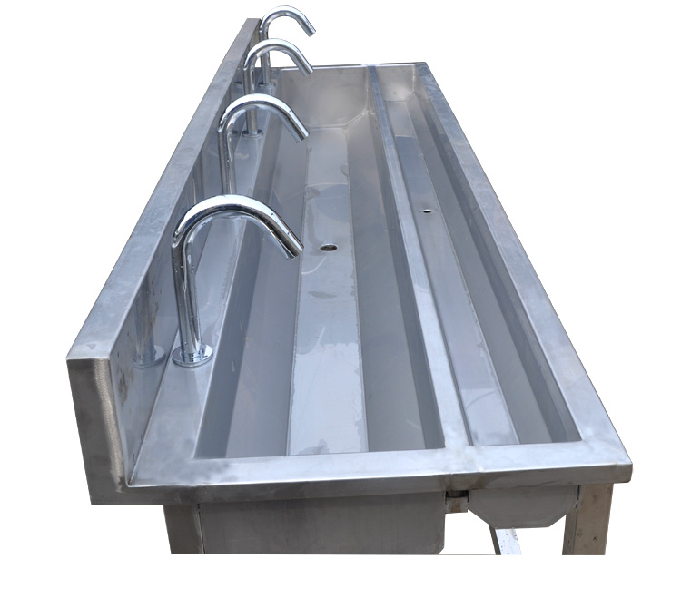 厂洗手消毒池不锈钢脚踏式消毒洗手池槽厂洗手槽消毒水池单人位201