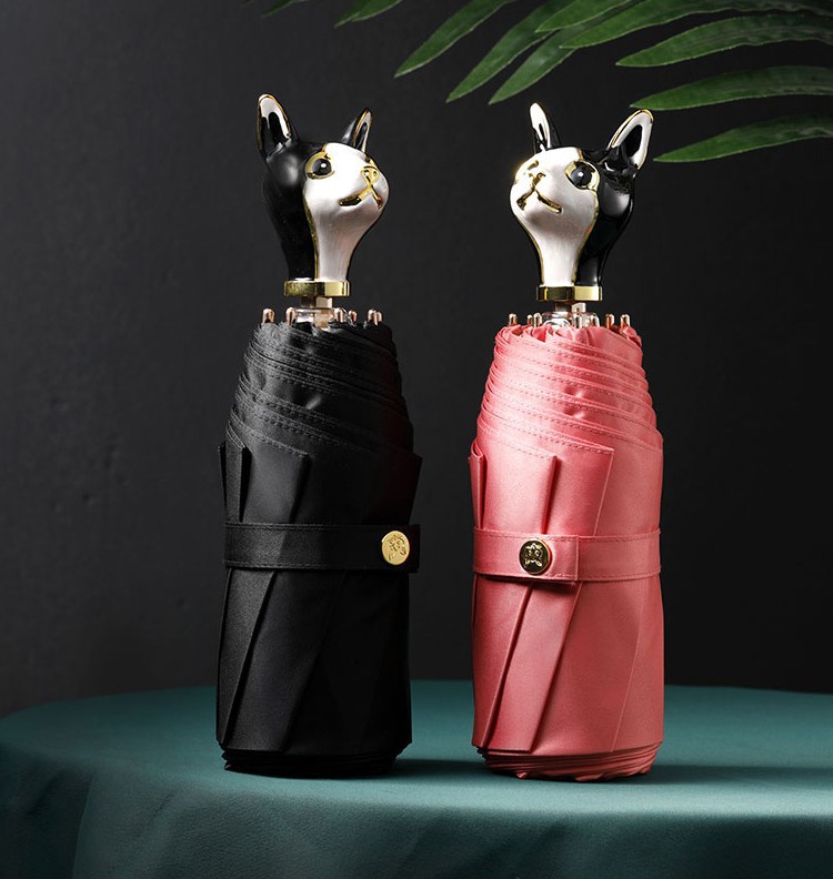 【高端轻奢】赫本猫太阳伞女晴雨两用遮阳防晒超小巧折叠便携五折雨伞