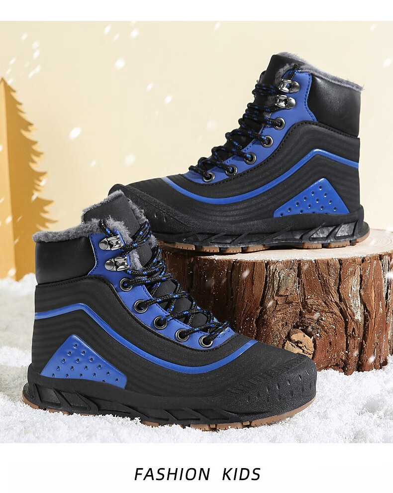 60雪地靴男冬季东北大棉加绒加厚保暖棉鞋户外防滑登山鞋中高帮靴子