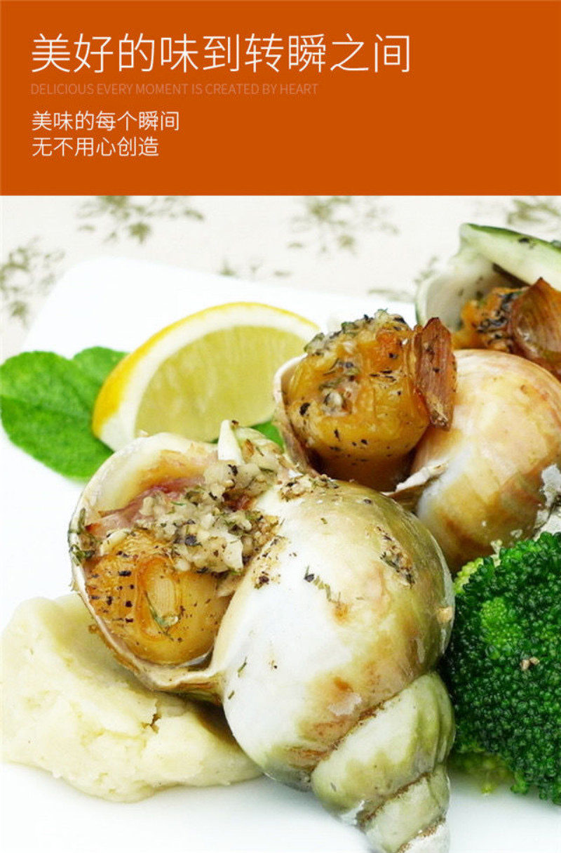 青樱红荔翡翠螺生鲜刺身料理熟冻翡翠螺海鲜贝类解冻即食500克袋