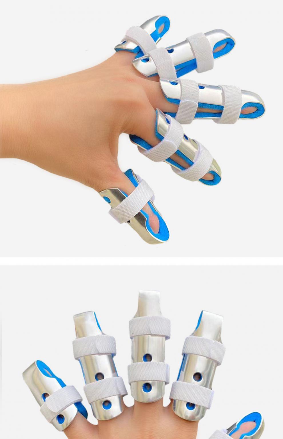 手指夹板关节弯曲变形固定保护指套拇食中环小指伸直支具白色一只装s