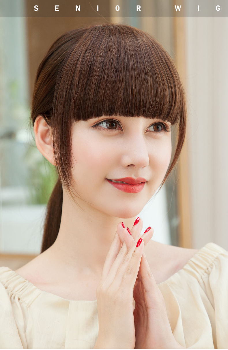 fanfushi 范富诗齐刘海发片 前刘海真发假发发片刘海女头发帘自然无痕