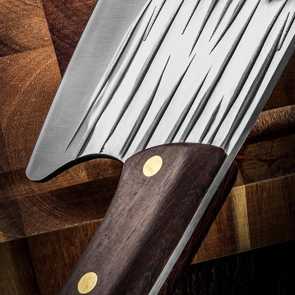 鸿俊达网红同款海豚斩切两用手工锻打圆头菜刀家用龙泉刀具骨头料理刀