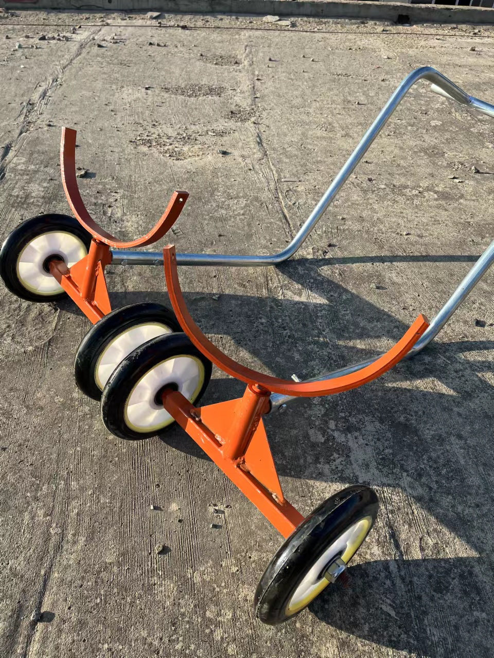 消防管道推拉搬运小推车 拖车运管重型四轮小推车搬运车消防管【图片