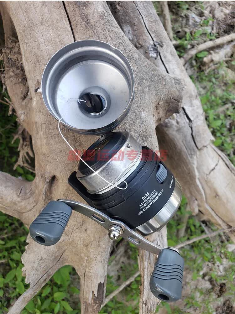 傻瓜轮射鱼套装封闭式鱼镖神器射鱼渔轮全金属新款鱼鳔器bl25鱼轮单轮