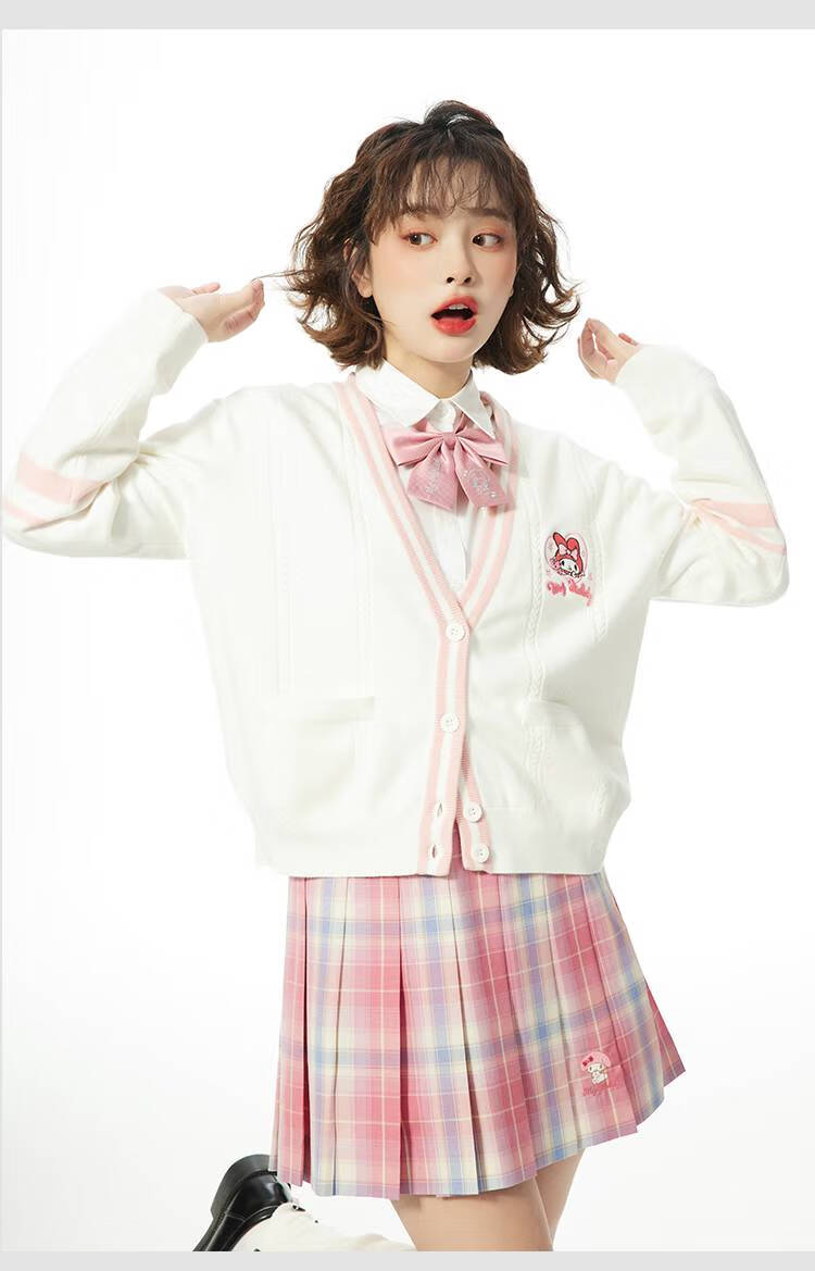 【梗豆物语】三丽鸥联名玉桂狗库洛米美乐蒂凯蒂猫秋冬甜美可爱jk制服
