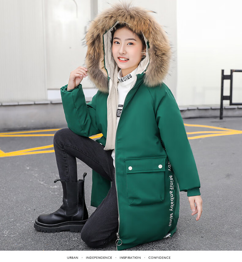 儿童棉服冬天小学生棉袄外套休闲女童棉服加厚冬装2022时尚韩版儿童