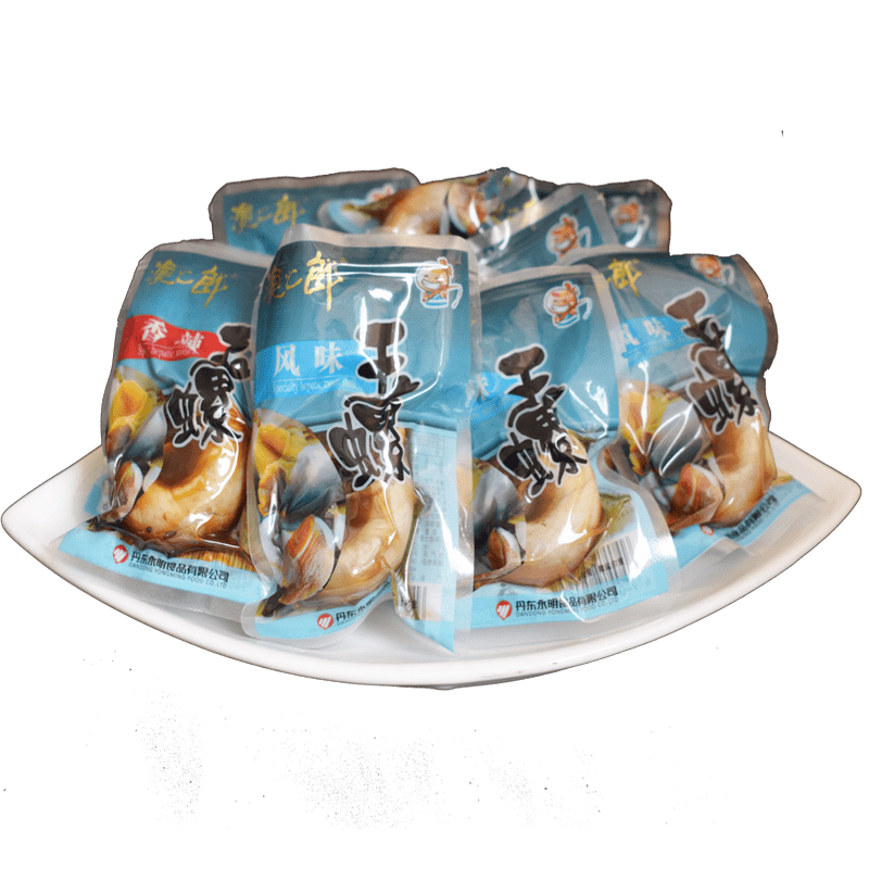 玉螺酱香螺肉渔之郎500g丹东东港特产海鲜零食扁猫眼螺海螺肉孜然200