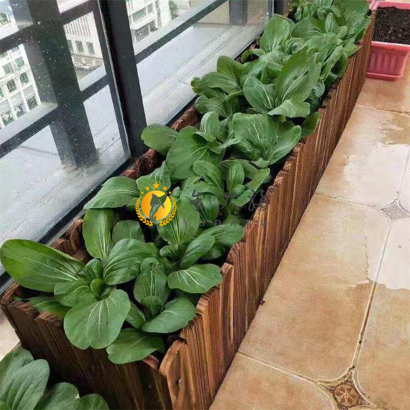 工地围栏防腐木花箱花槽家用室内阳台种菜盆室外庭院花园长条种植花箱