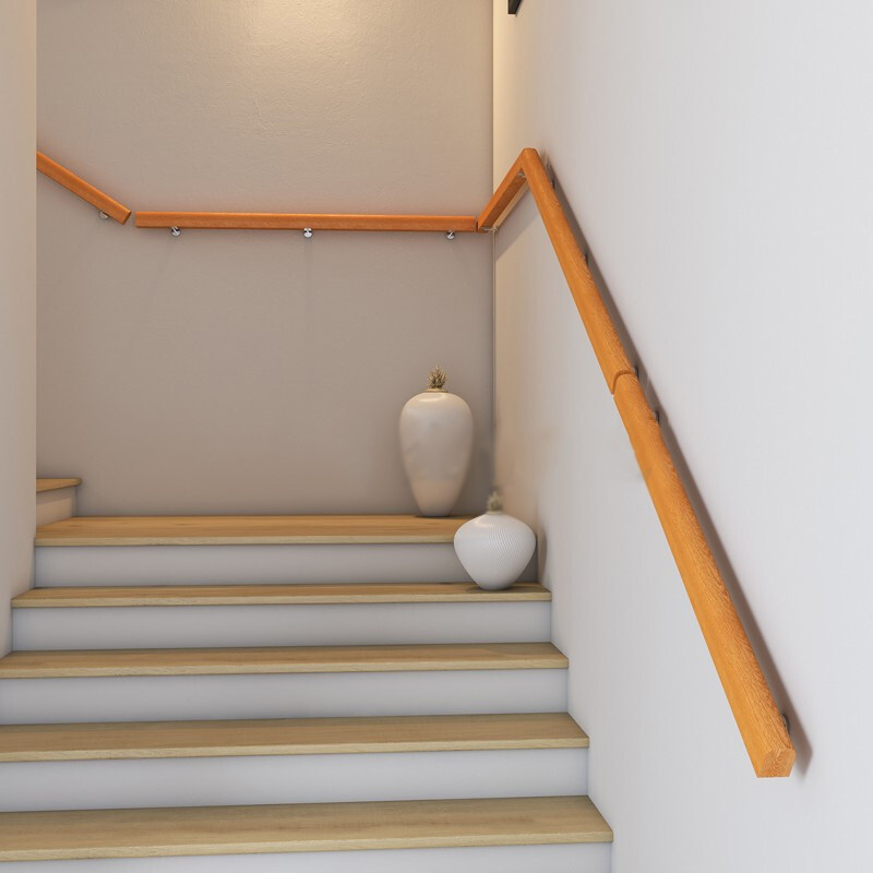 靠墙实木楼梯扶手室内老人防滑拉手幼儿园走廊通道栏杆木扶手180cm2个