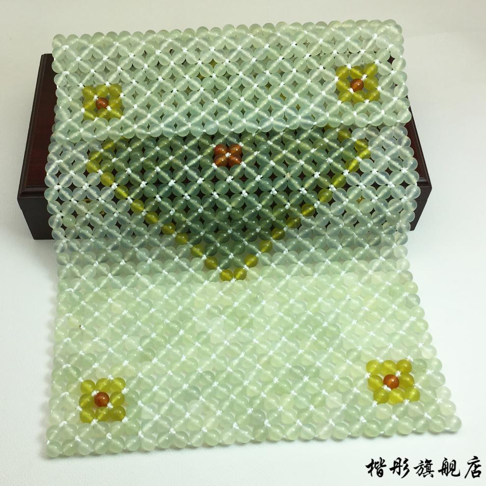 天然玉石枕垫枕巾玉枕头夏季颈椎枕帘成人玉石珠凉枕单人粗线 关注