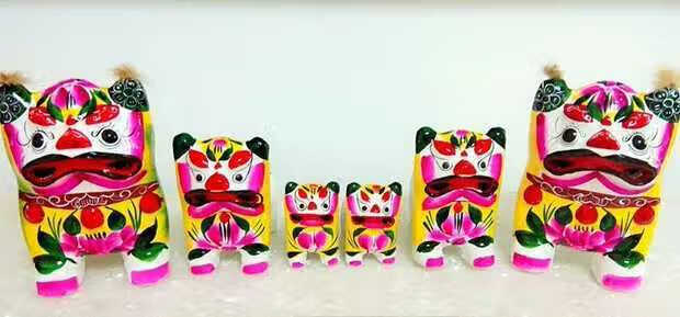 潍坊高密泥塑泥老虎泥叫虎工艺品摆件中国风出国老外特产聂家庄 大号