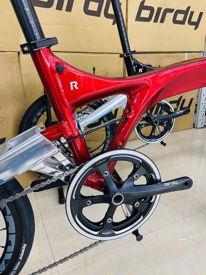 birdy折叠车德国鸟车代理 birdy r20 飊速款 406 碟刹折叠自行 银红