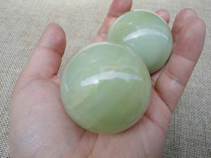 健身手球阿富汗玉玉石手球按摩球老年健身球老人手转手玩球手握把玩球