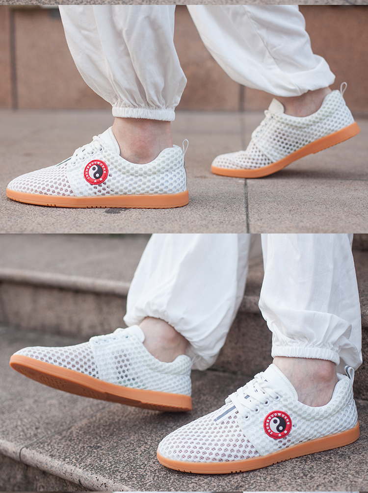 武极堂太极鞋女牛筋底夏季太极拳练功布鞋男训练功夫武术鞋网面透气劲