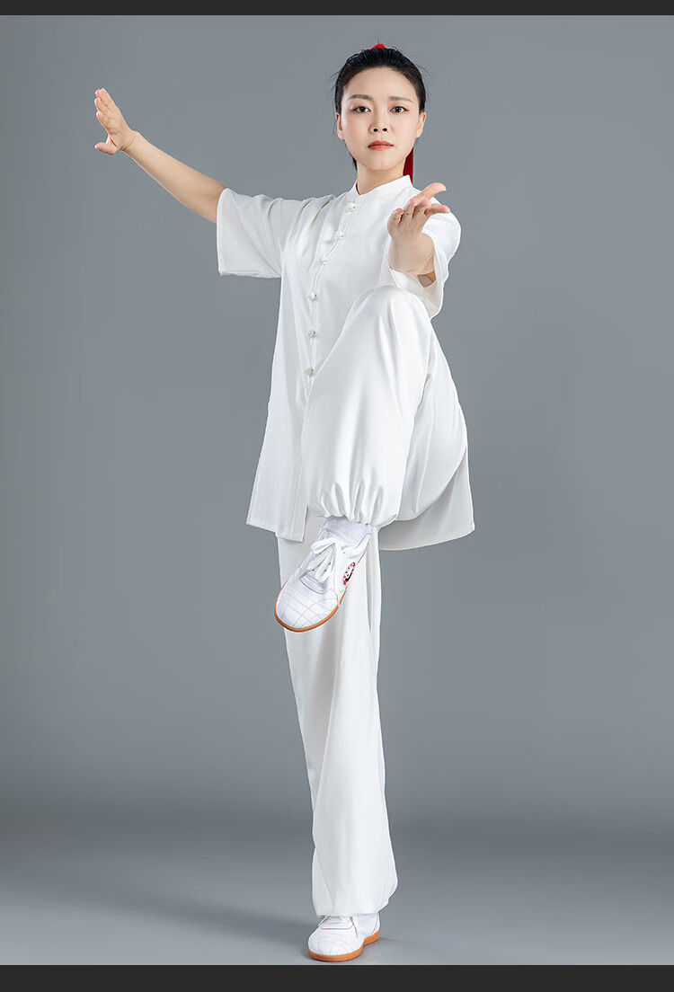 【优选好物】武·印象太极服2022年夏季薄款中袖锦鲤太极服女男棉麻低