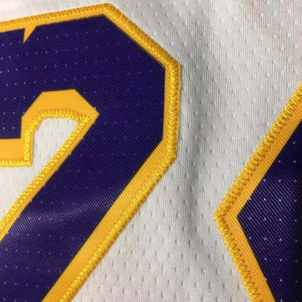 《8科比24号湖人队复古决赛四星城市版mn标刺绣篮球服球衣 套装 8科比