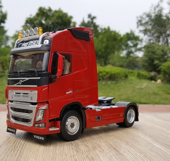 volvo沃尔沃fh1642牵引车拖头平板运输卡车合金汽车模型132奔驰新