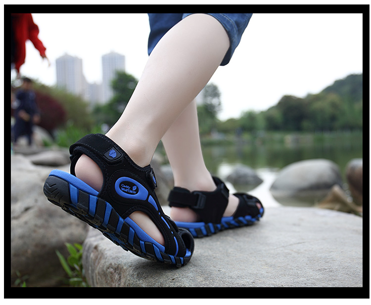 青少年男生凉鞋初中生穿的谅鞋10大童凉鞋男童包头12男孩中小学生15岁