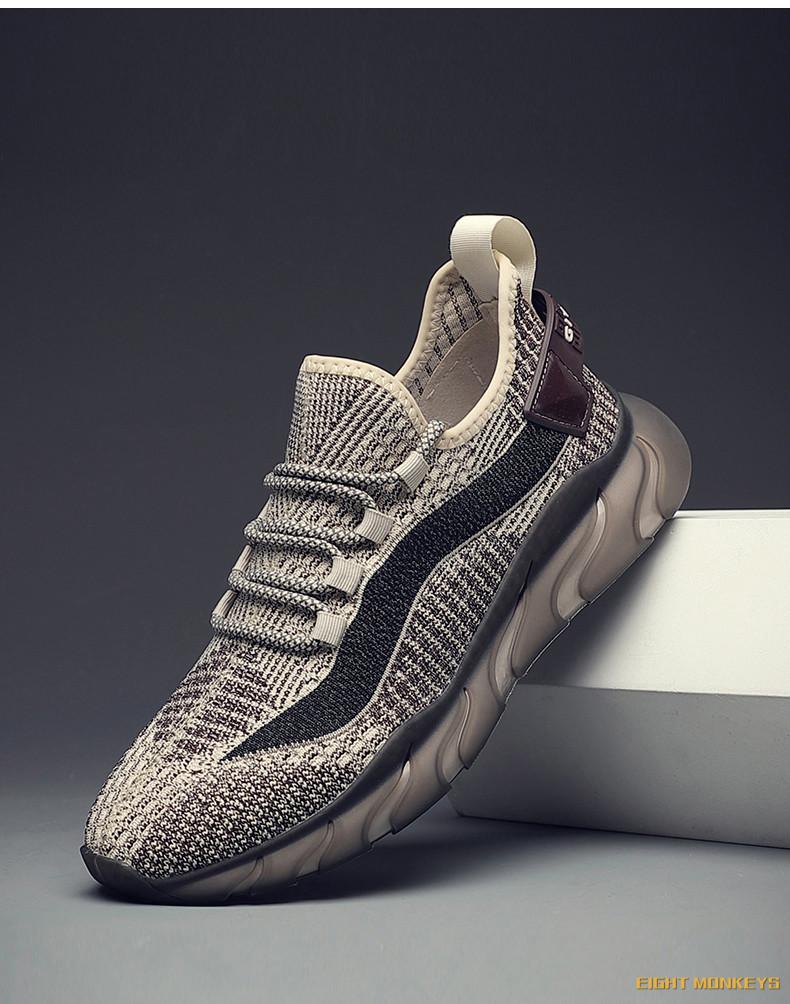 eightmonkeys高端品牌休闲运动鞋男新款气垫软底男士运动鞋跑步休闲鞋