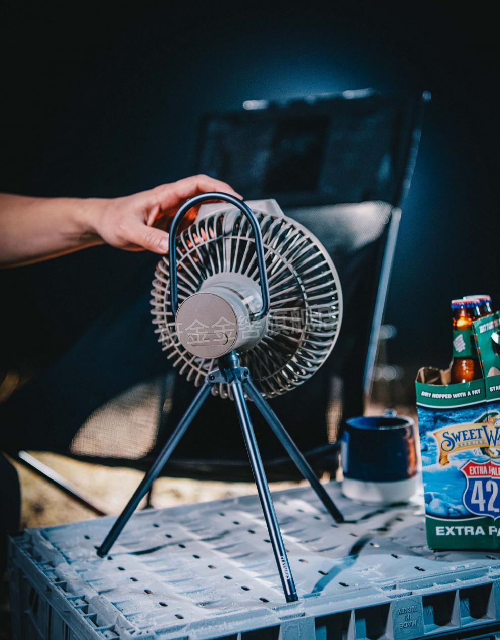 claymore风扇韩国claymore户外超轻便携露营野营折叠可充电式usb户外