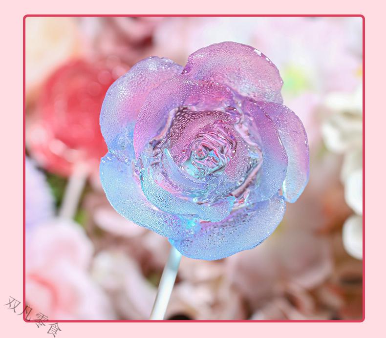 蓝色渐变玫瑰花棒棒糖【图片 价格 品牌 报价】-京东