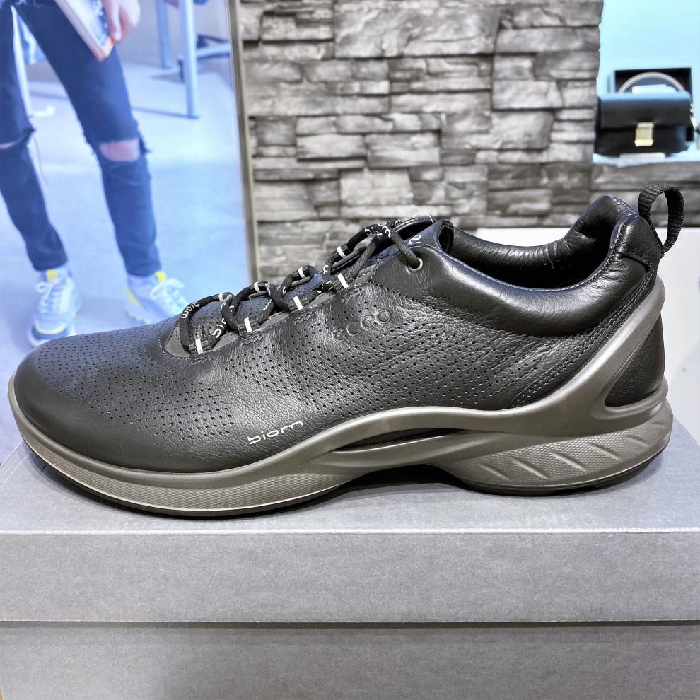 ecco爱步男士牦牛皮小经典休闲鞋 运动透气爸爸鞋健步鞋潮 男款 黑色