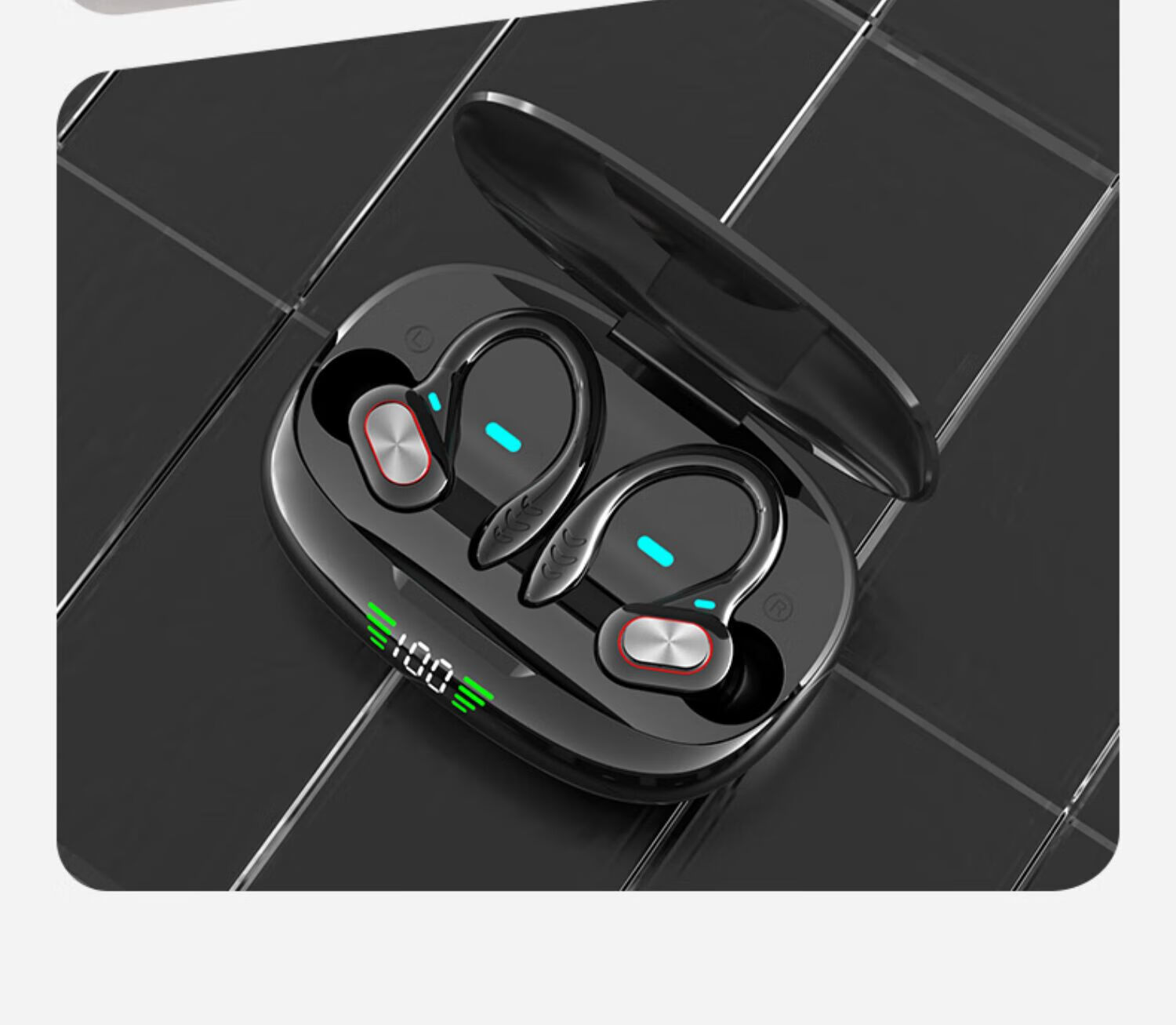 雅兰仕蓝牙耳机运动型 【李佳埼】无线蓝牙耳机双耳挂耳式运动型跑步