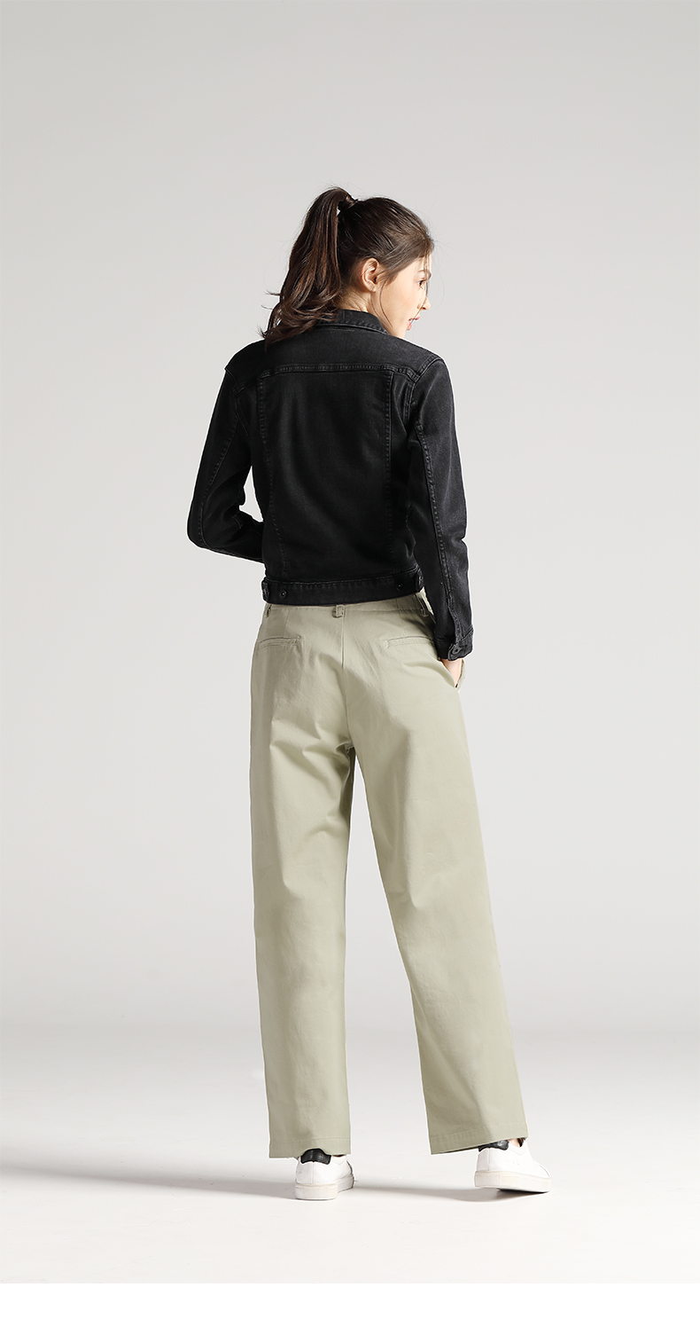 【2020春夏新品】艾米恋纯棉休闲裤垂感阔腿裤子女春春季2020新款宽松