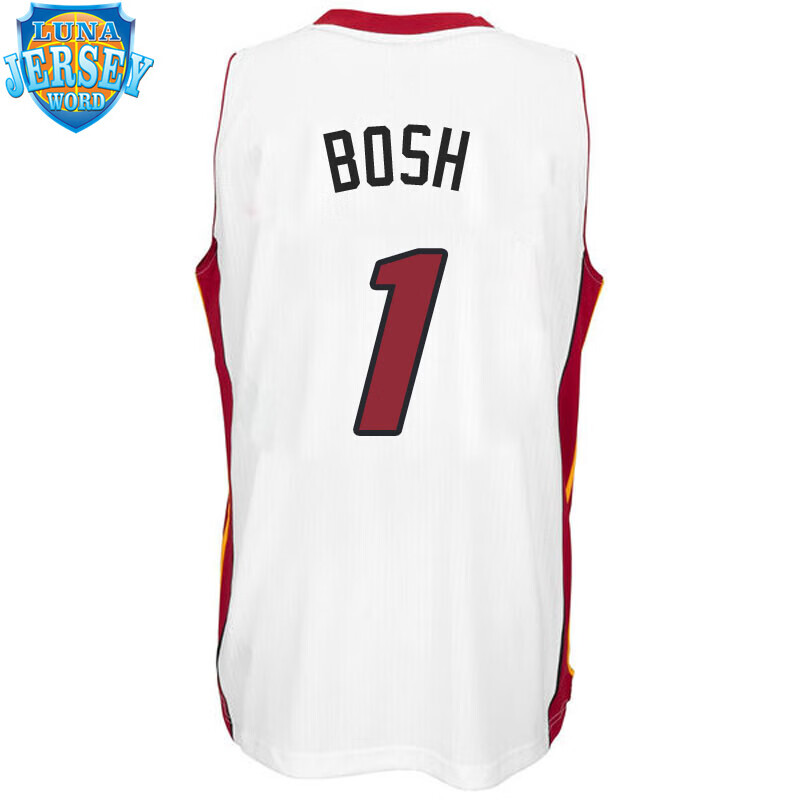 滕讯体育nba世界杯滕讯体育nba热火队1号波什球衣黑红白色经典篮球服