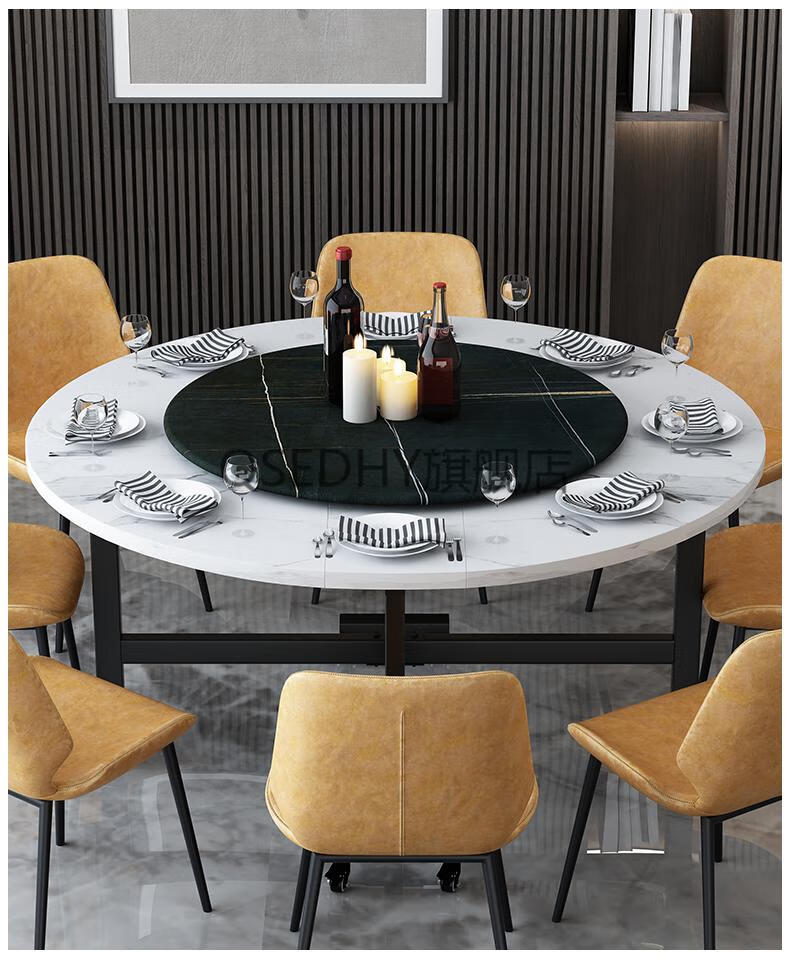 园桌上转盘岩板转盘桌面茶几面旋转底座圆形转台桌子圆盘手动圆台转桌