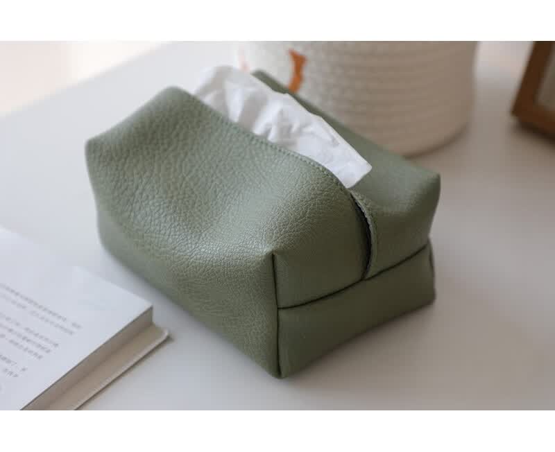 生态链家居同款品质荔枝纹皮质纸巾盒大号餐厅抽纸盒书房轻奢家用简约