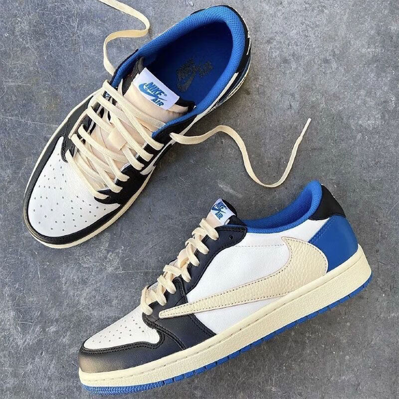 官网同款aj倒钩板鞋藤原浩闪电联名ts百搭情侣休闲鞋低帮男女滑板鞋子