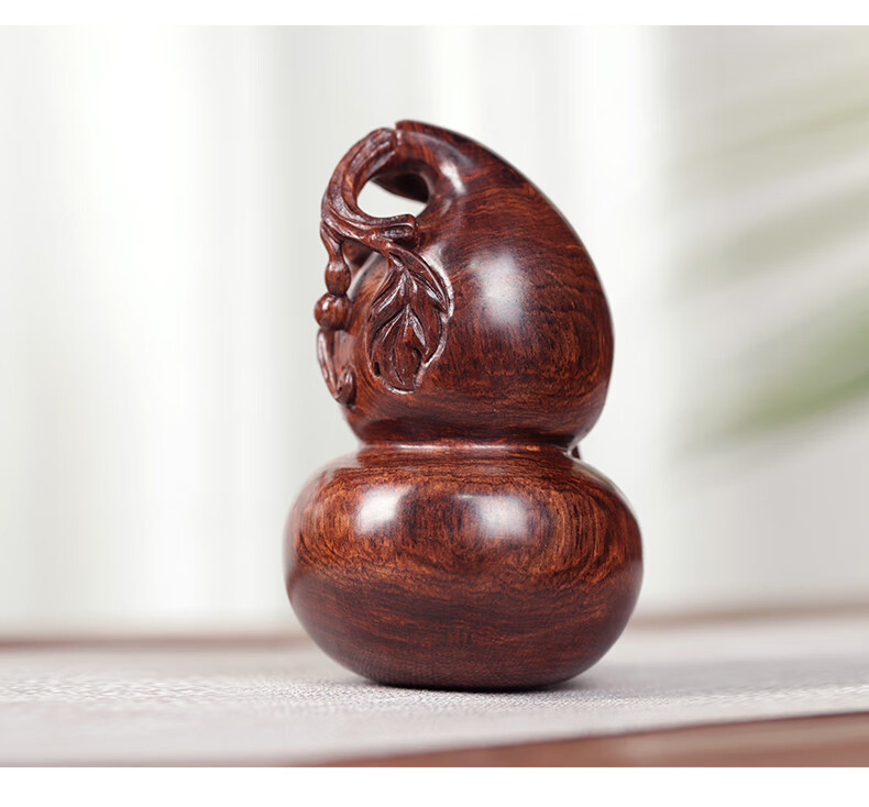 海南黄花梨小葫芦絮旧海黄金蝉葫芦把件小摆件正宗海南木雕工艺品雕刻