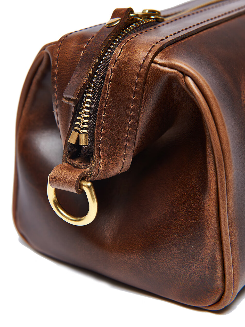 绅士手拿!美国茶芯皮复古手拿包 茶芯皮c4 帆布内里a2