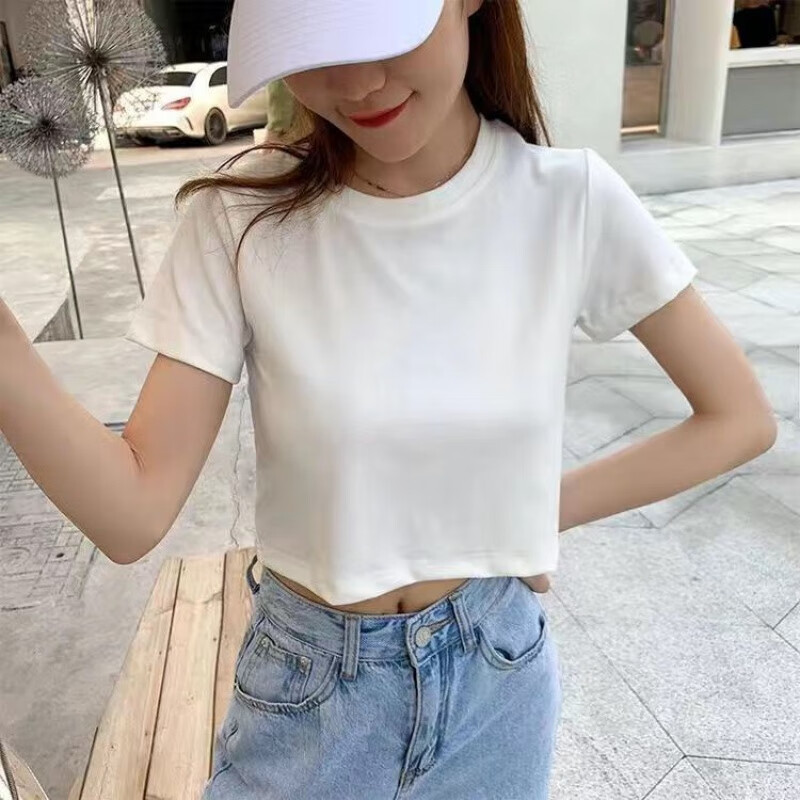 园燕短袖t恤女半袖上衣夏季polo领短袖女ins潮学生韩版宽松原宿风夏装