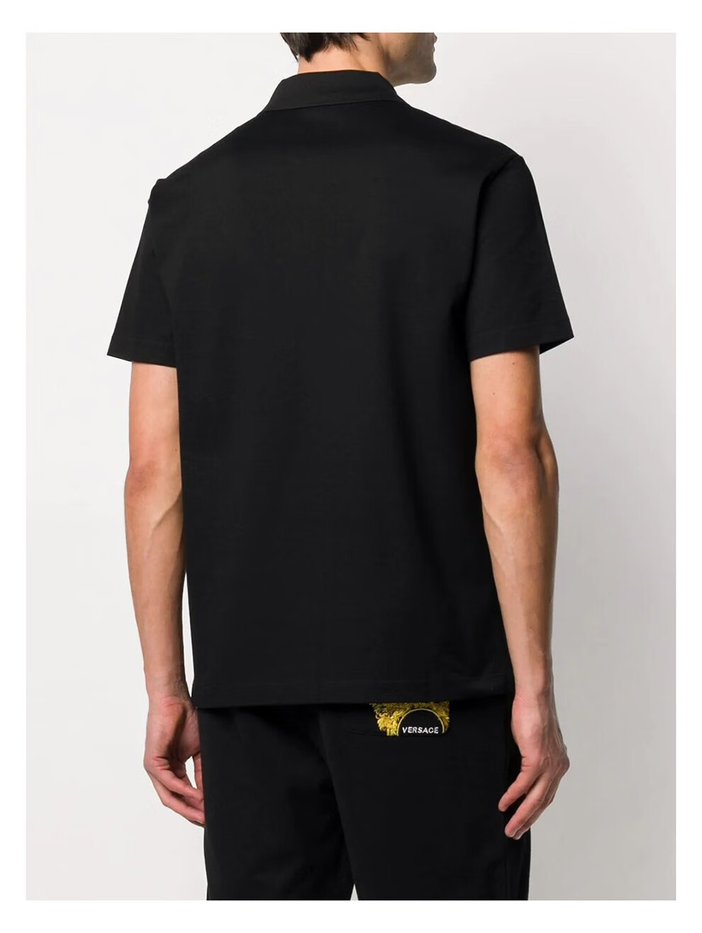 versace范思哲男装2020年春夏新款男士棉质徽标刺绣翻领t恤短袖polo衫