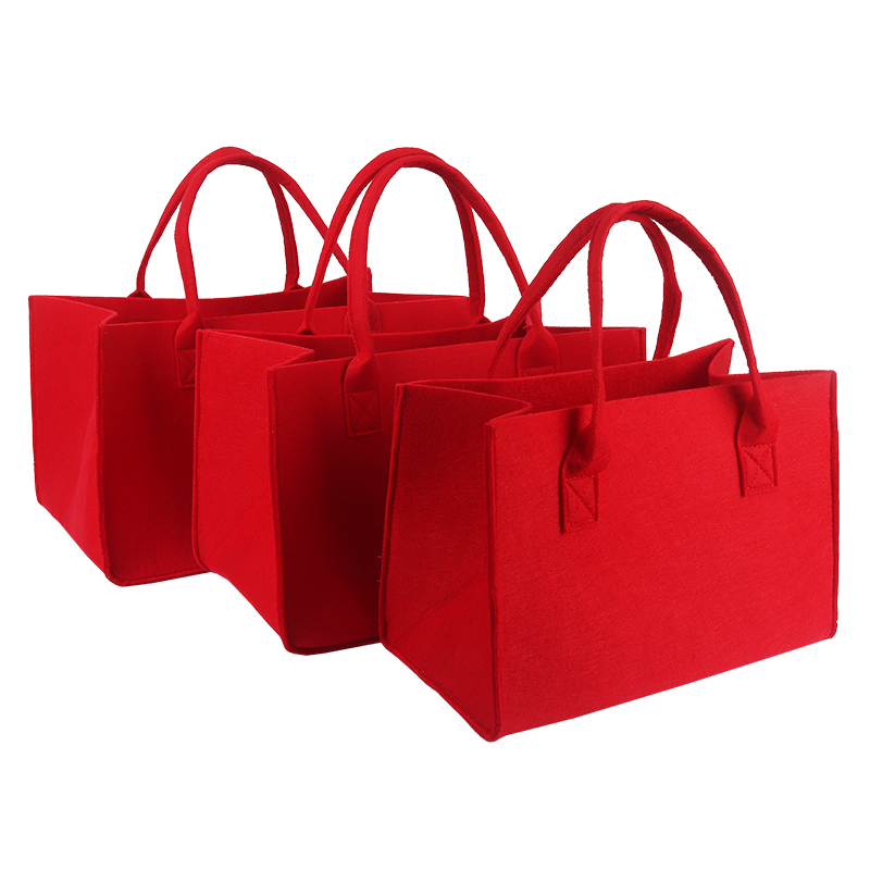 大容量礼盒袋环保无纺布袋简约礼品袋结婚喜字手提袋大号红色喜字小号