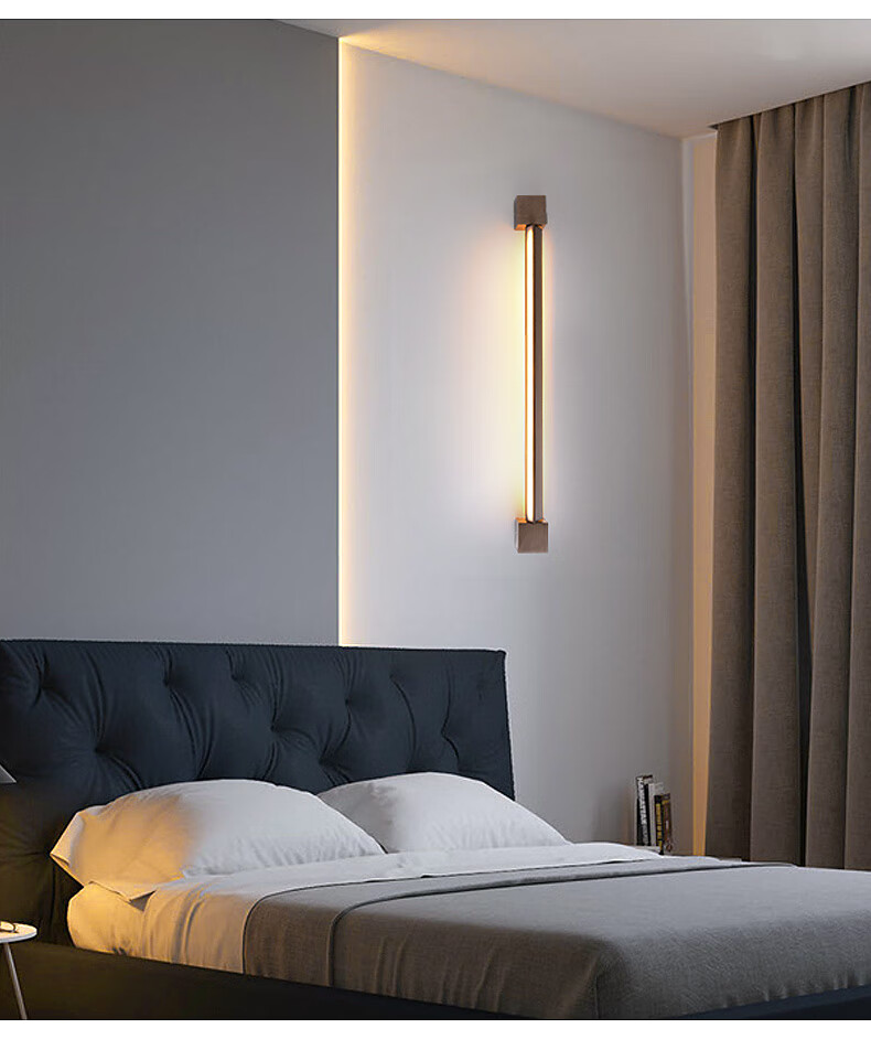 极简主义线性长条壁灯北欧简约客厅沙发店铺背景墙卧室床头氛围灯