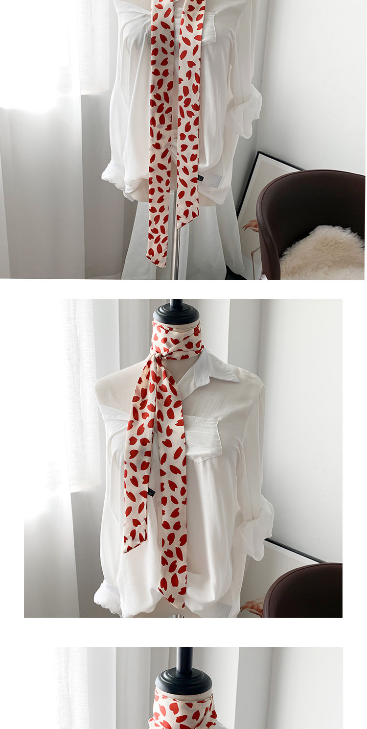 长条丝巾女2米春秋韩版细长条窄丝巾女围巾绸缎小领巾腰带发带绑包