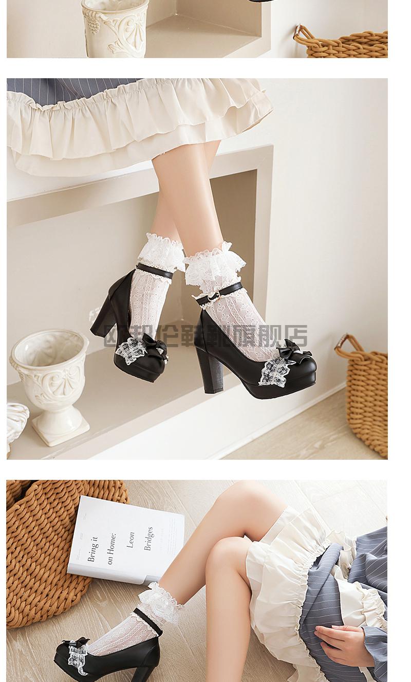 鞋女软妹洛丽塔lolita鞋大码女鞋子女鱼嘴蓝色升级版舒适耐磨防滑底39