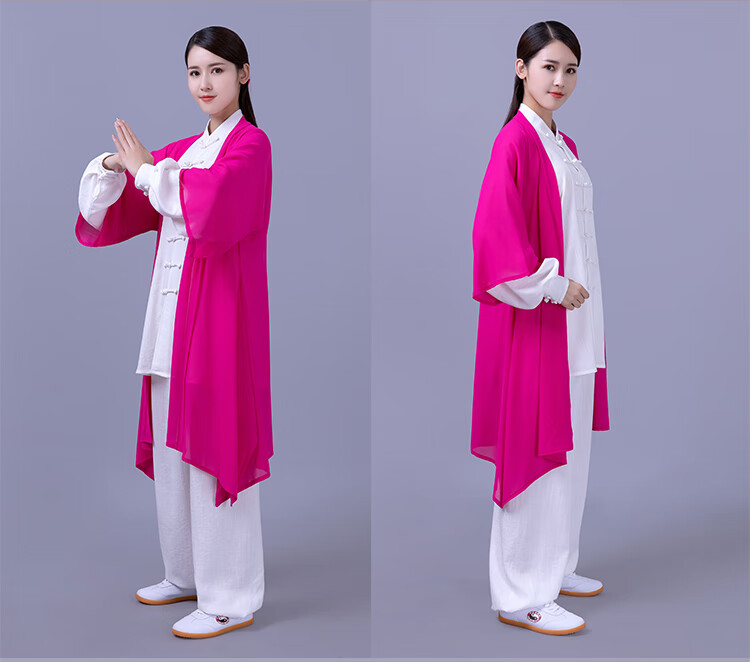 太极服披风 太极服女男披纱单件太极拳表演比赛服中国风舞蹈披风披肩