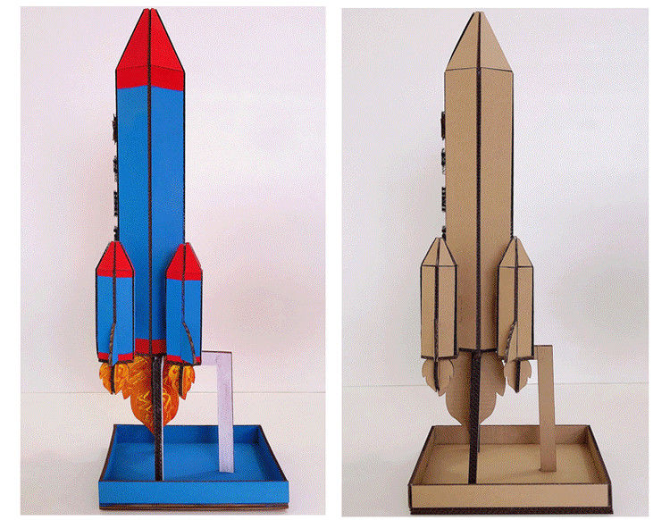 航天飞机模型制作过程图片