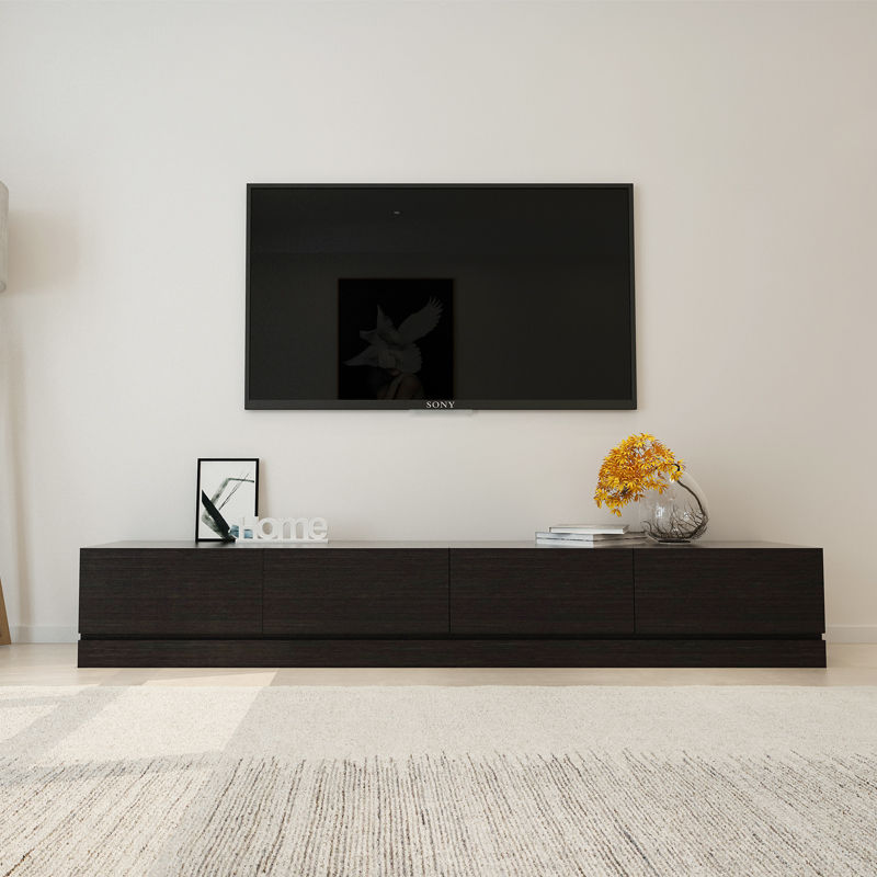 baldinini 轻奢电视柜简约现代北欧黑橡木贴皮组合家具客厅小户型矮