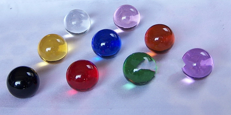 迷你水晶球直径2厘米工艺装饰球 水晶玻璃球弹珠高透光圆滑 16mm红色