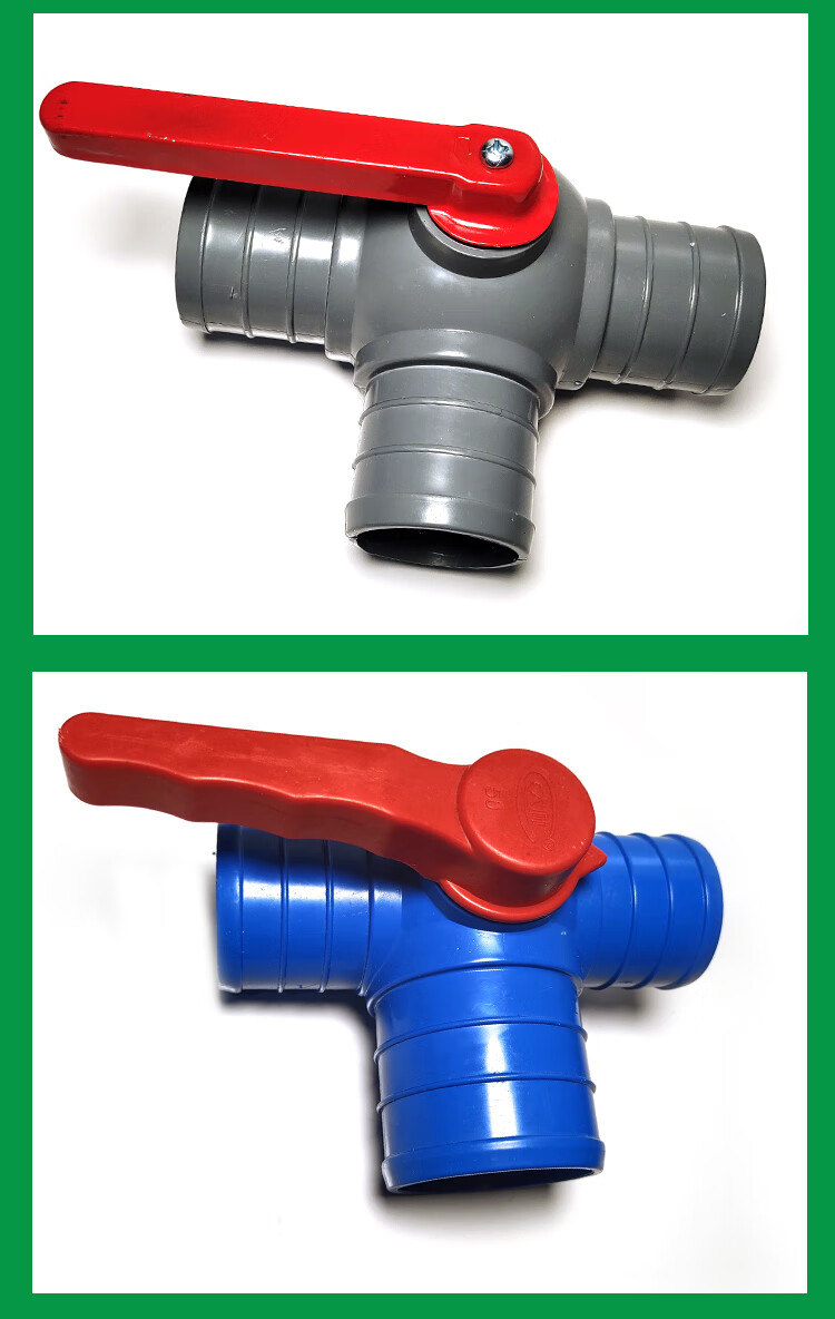农用多功能三通四通滴灌带开关球阀喷灌带微喷接头铁手柄三通阀门 科