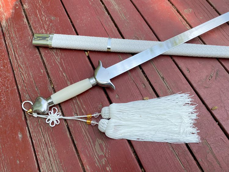 江耀软剑白色太极武术剑晨练道具拍照舞蹈表演训练cos汉服古装未开刃