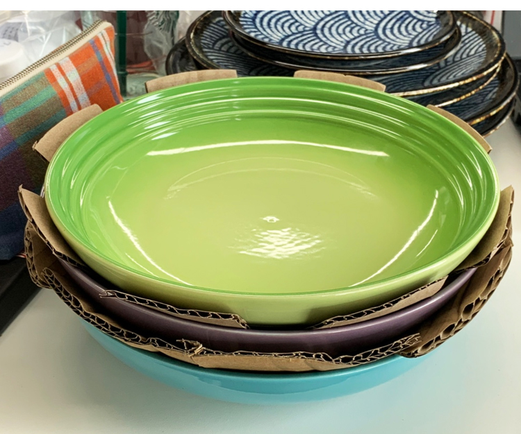 creuset 盘子 酷彩盘子法国lecreuset餐具陶瓷碟子27cm22c 22cm尼斯黄