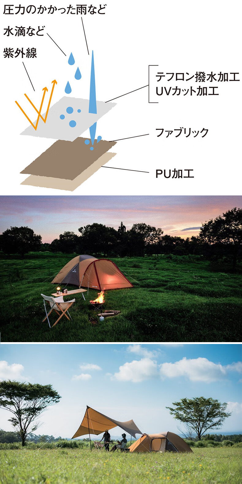 snowpeak帐篷36人雪峰户外露营多规格双层防雨加厚防风寝室帐篷m5人