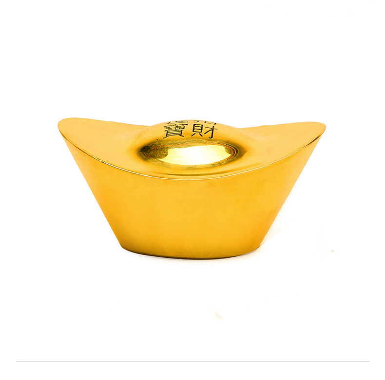 铜元宝纯铜实心摆件元宝供奉家用家居客厅工艺品大小号 1号铜元宝长度